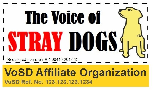 VoSD Affiliate program logo. You will carry the yellow VoSD Affiliate Org. legend and the affiliate number below your logo